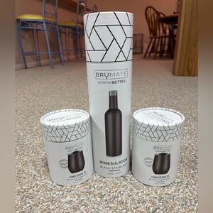 BrüMate Black Stainless Winesulator and Uncork'd Set